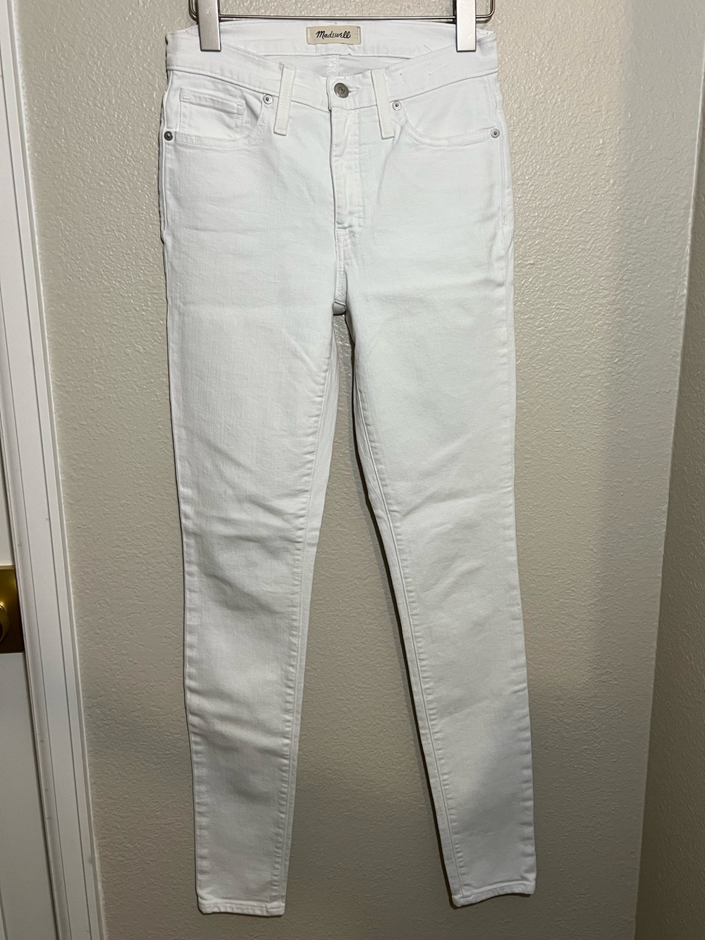 Madewell 9” High-Rise Skinny Jeans White Size 27 Tall NWOT